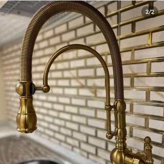 شیرظرفشویی فنری رستاک کیوتن رنگ طلا مات(دارای رنگ بندی)