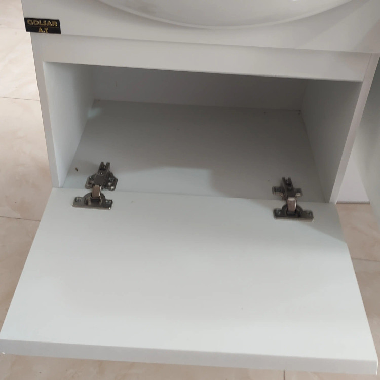 کابین و روشویی گلسار مدل پارمیس 50 رنگ سفید